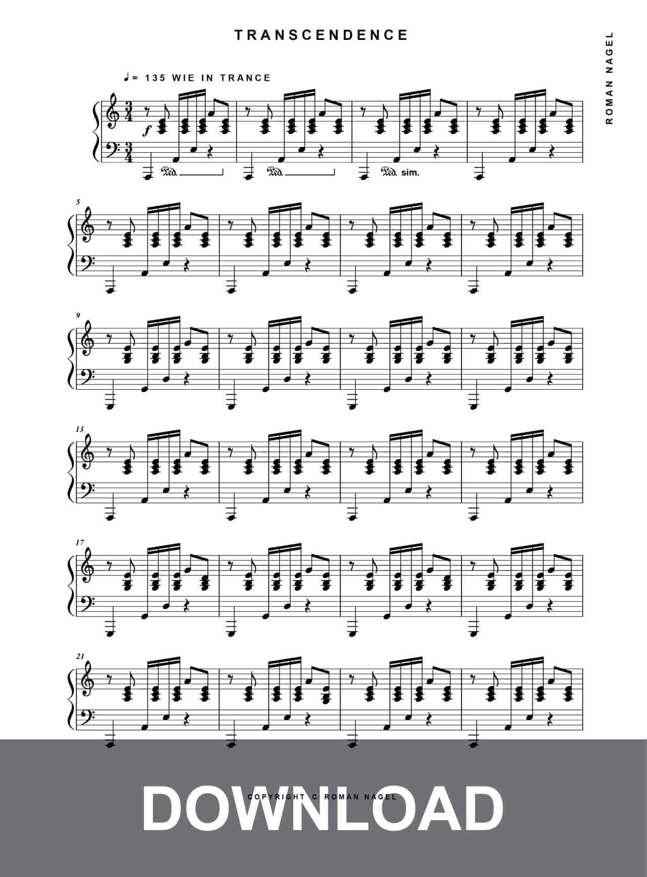 Transcendence - Sheet Music - Download