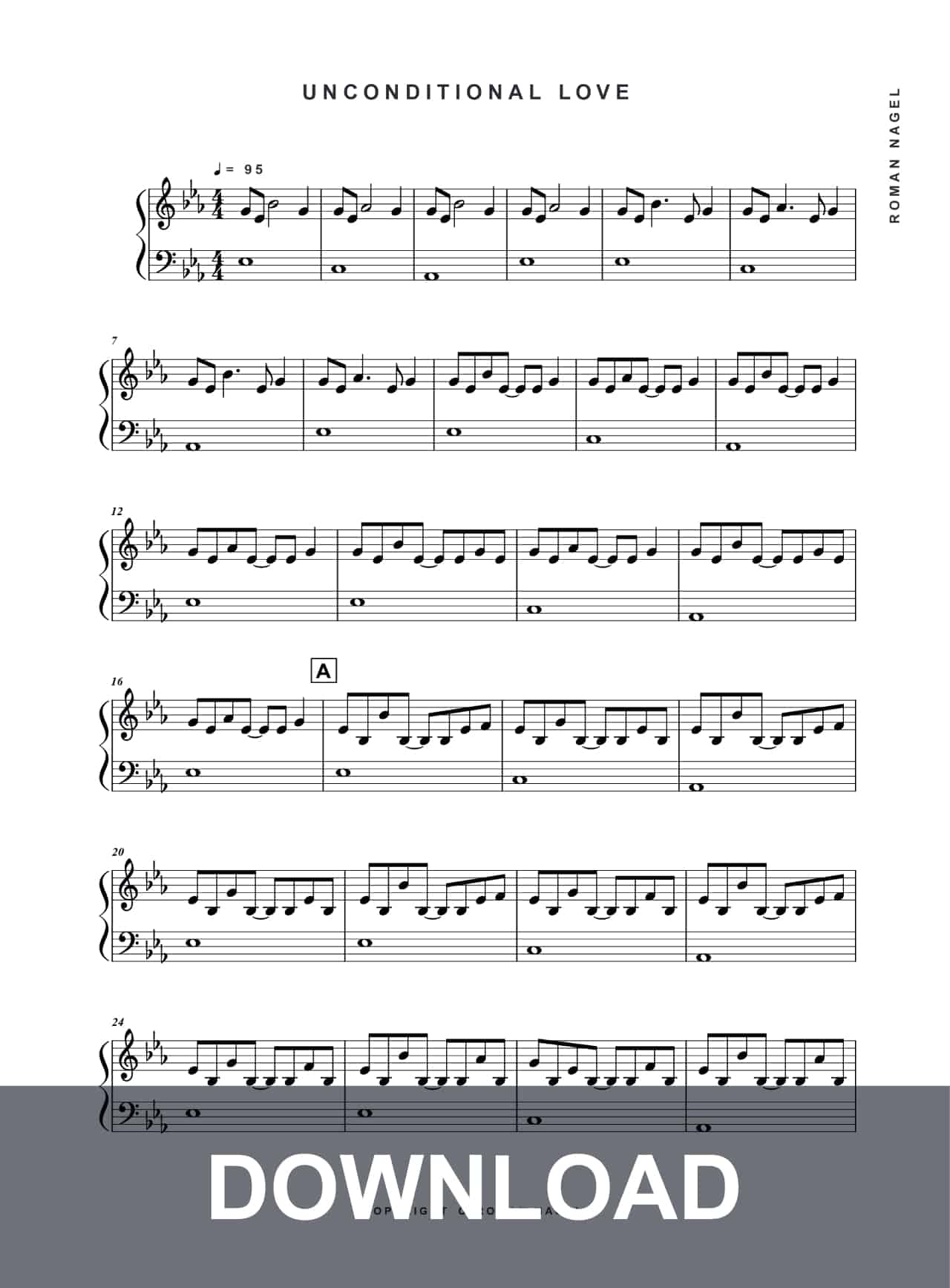 Unconditional Love- Sheet Music - Download