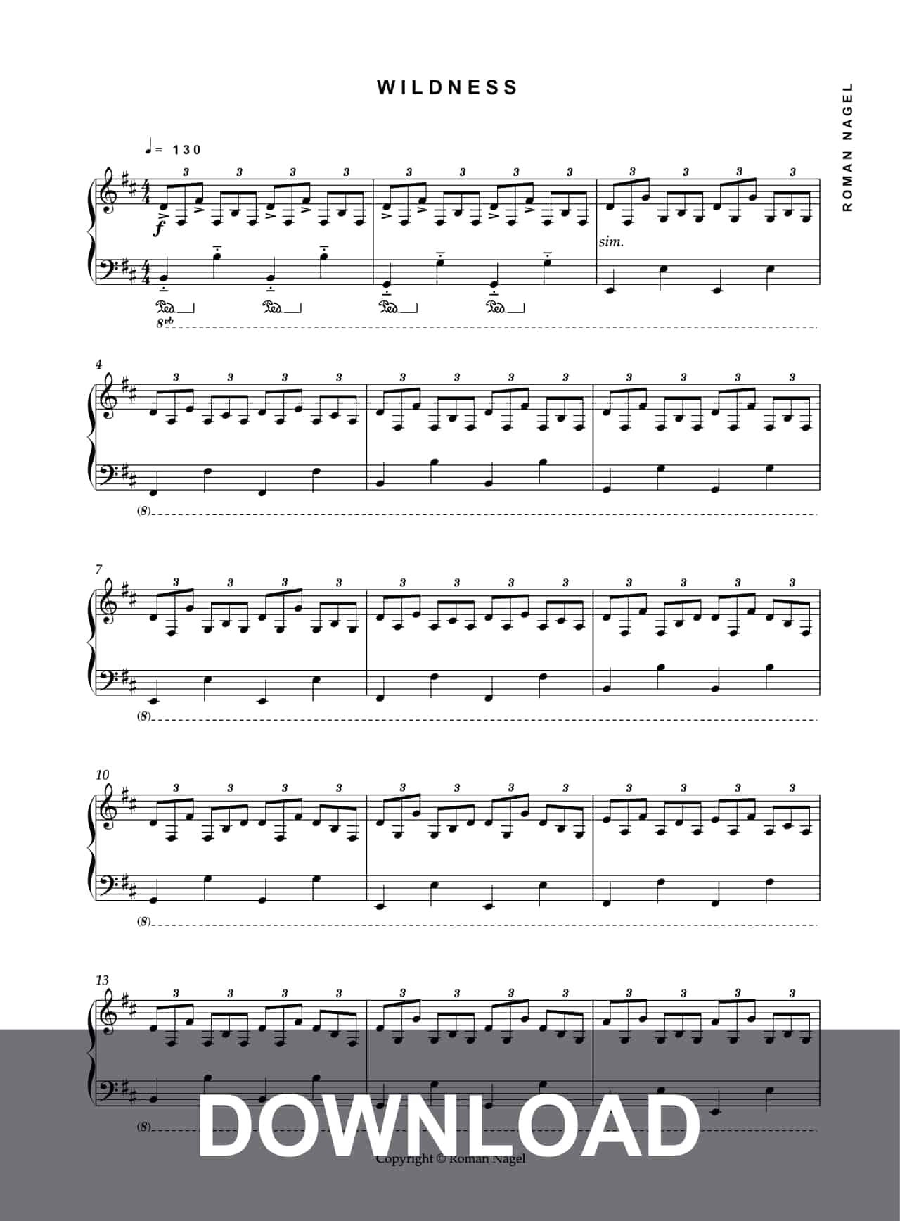 Wildness - Sheet Music - Download
