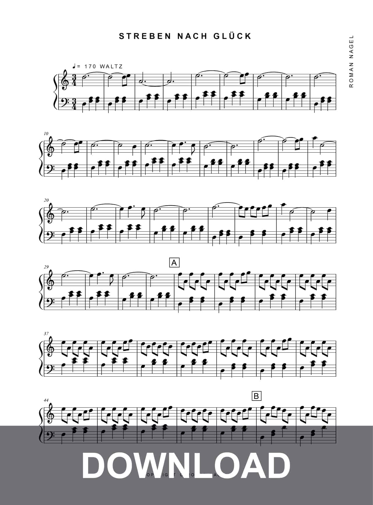 Streben nach Glück - Sheet Music - Download